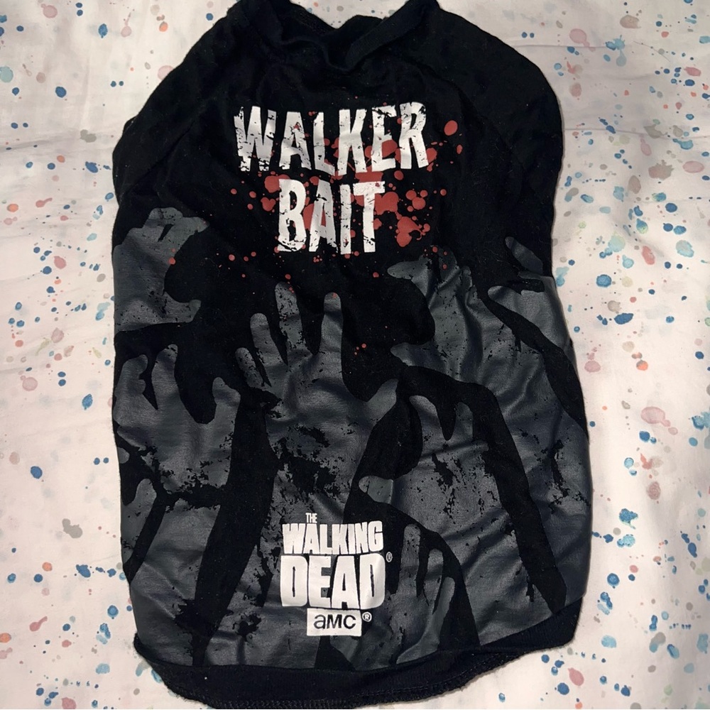 Crowded Coop The Walking Dead "Walker Bait" Dog Shirt, Medium - Picture 1 of 7